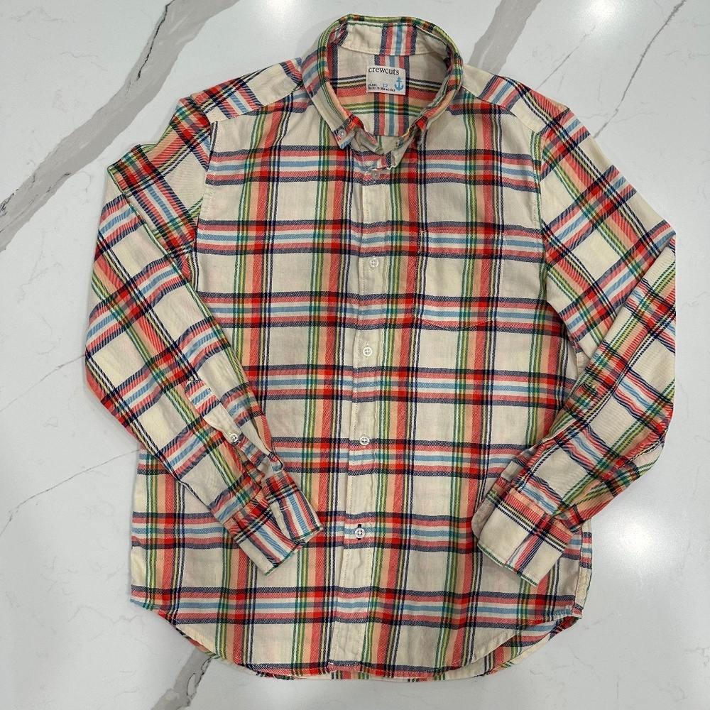 J.crew Crewcuts Boys' button-up flannel shirt size 12